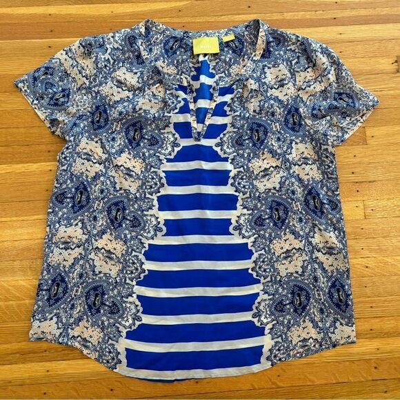 Maeve Anthropologie Archivist Silk Blouse - Picture 1 of 5